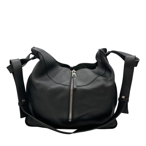 Hammock Large Black Shoulder Bag in Calfskin Silver hardware CL2608-22840 4