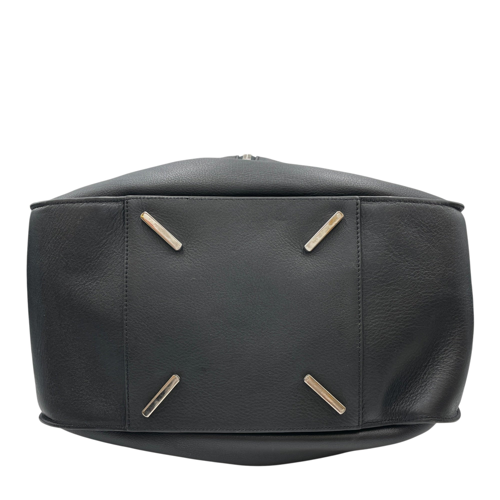 Hammock Large Black Shoulder Bag in Calfskin Silver hardware CL2608-22840 5