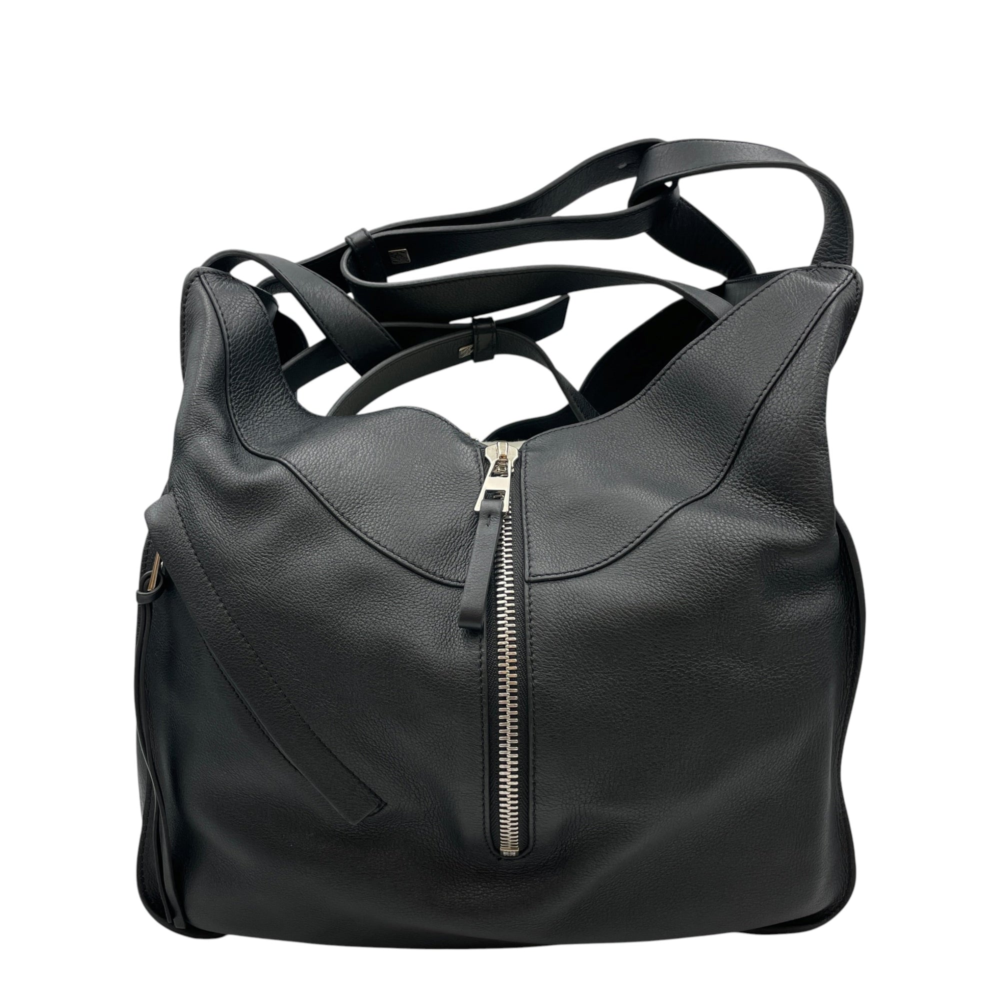 Hammock Large Black Shoulder Bag in Calfskin Silver hardware CL2608-22840 9