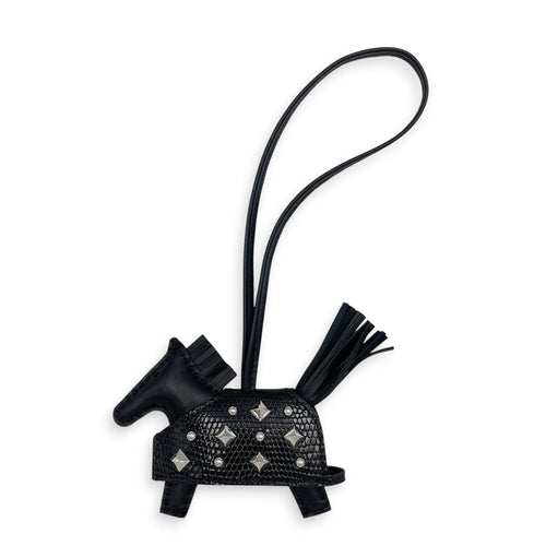 Rodeo Robeo Rock Black Bag Accessory in Lizard Varanus Niloticus Palladium hardware CL2608-22846 1