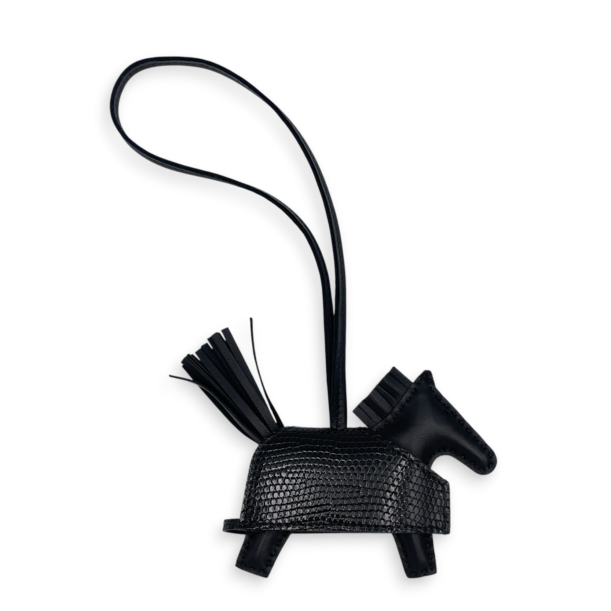 Rodeo Robeo Rock Black Bag Accessory in Lizard Varanus Niloticus Palladium hardware CL2608-22846 2