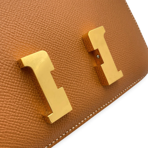 Constance Mirror 18 Gold in Epsom Gold hardware