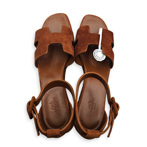 Elda 39 Gold Sandals in Suede Leather CL2608-22861 1