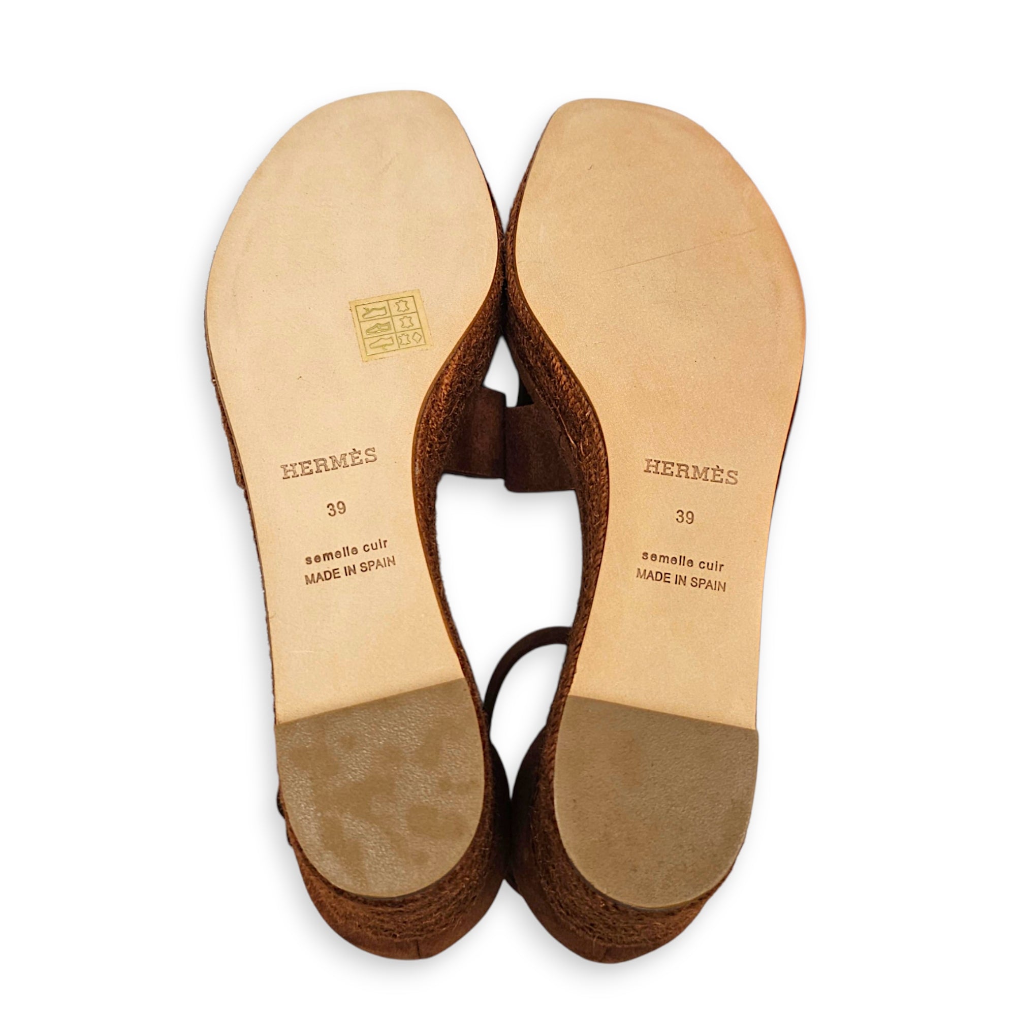 Elda 39 Gold Sandals in Suede Leather CL2608-22861 3