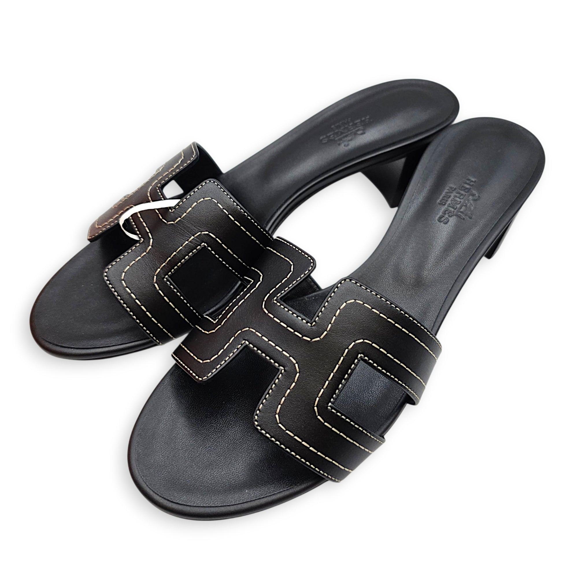 Oasis  39 Black Sandals in Calfskin CL2608-22862 2