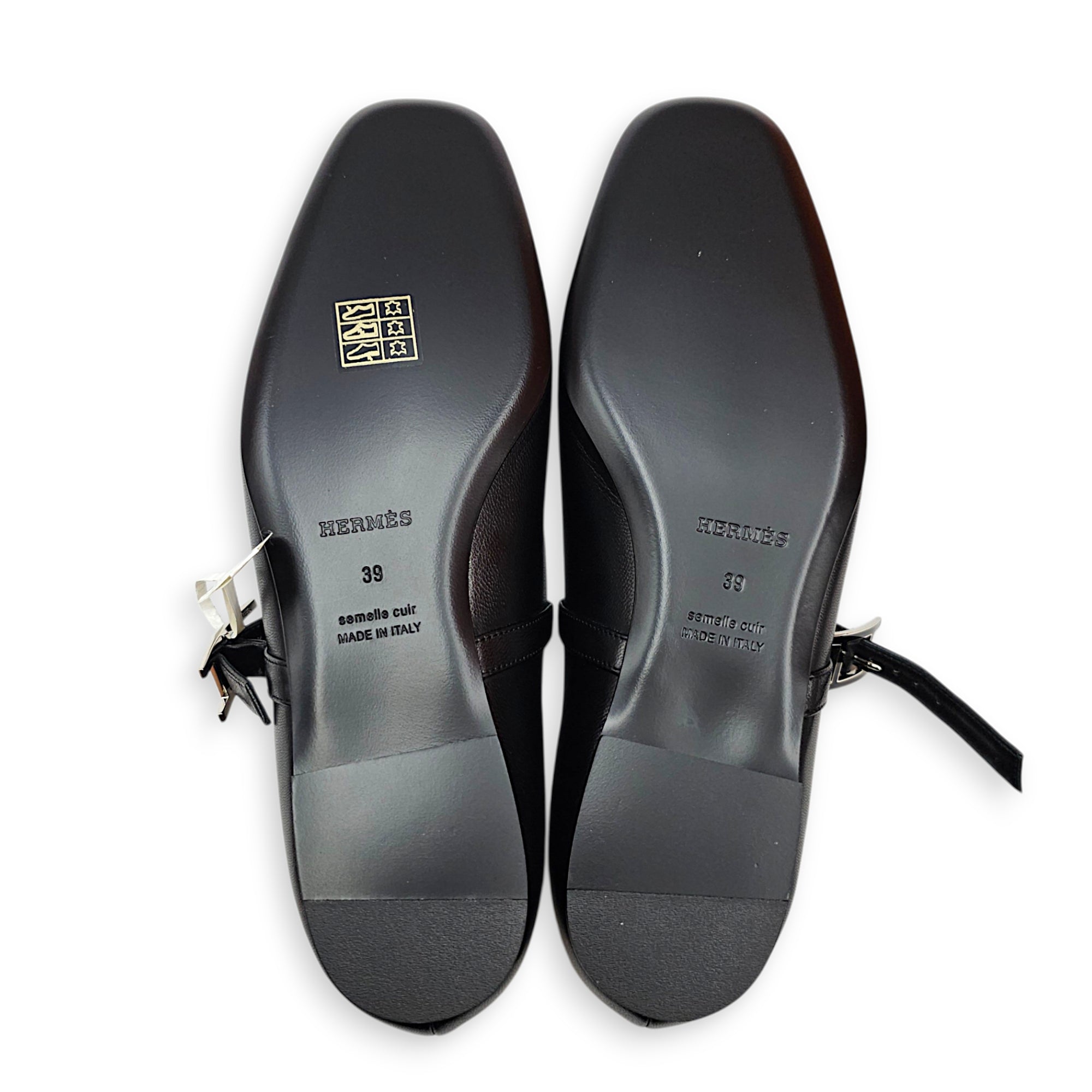 Jane ballet  39 Noir Flats in Goat Leather CL2608-22863 2