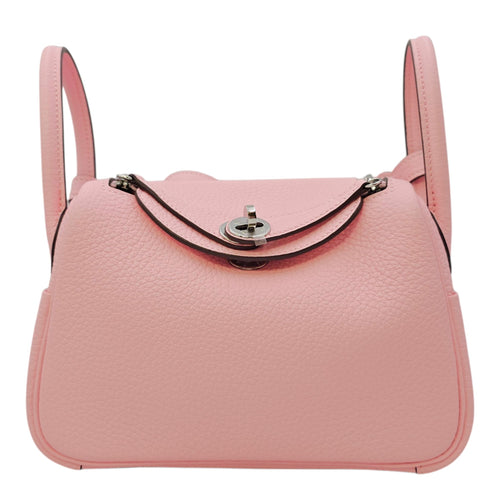 Lindy II Mini Rose Sakura in Clemence Palladium hardware