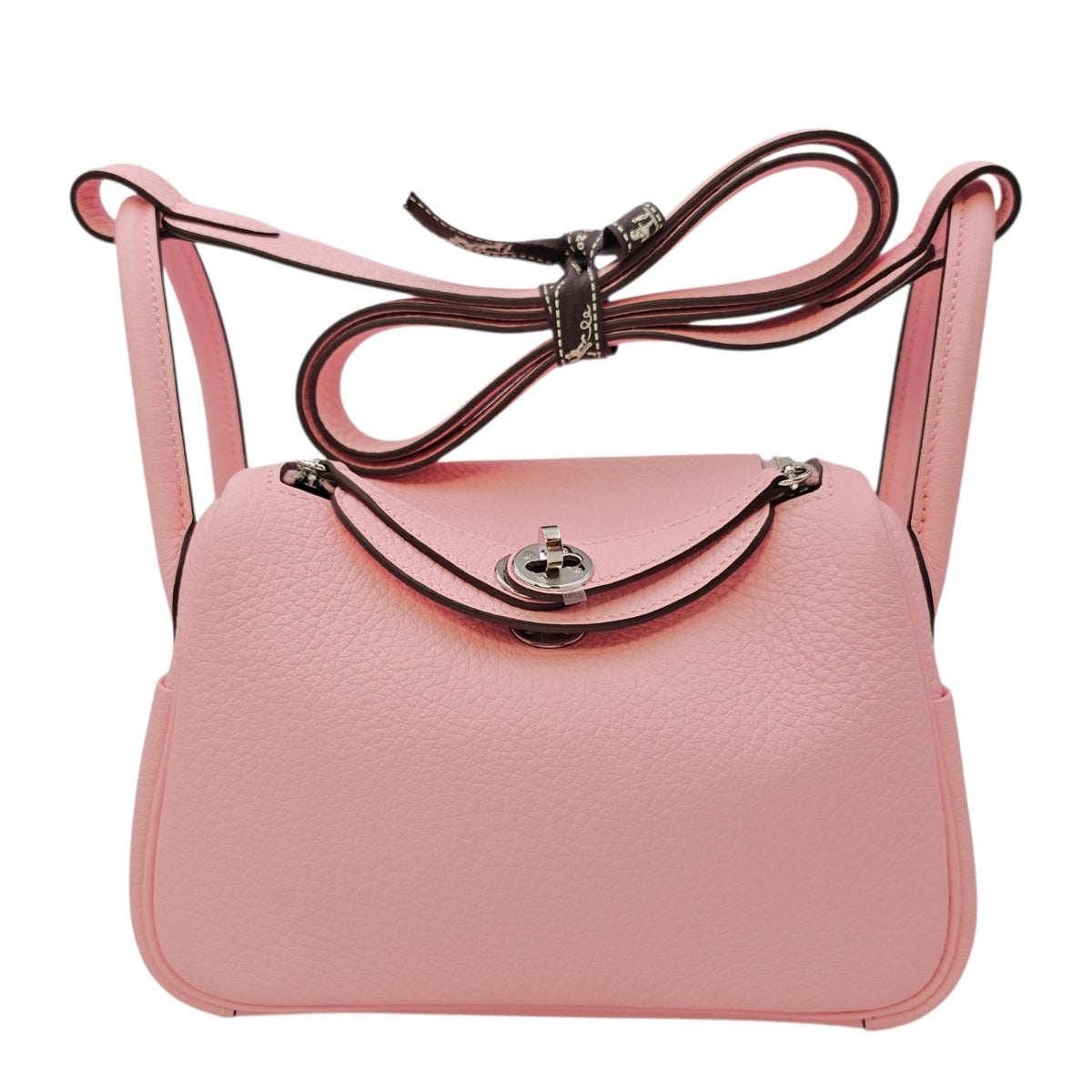 Lindy II Mini Rose Sakura in Clemence Palladium hardware
