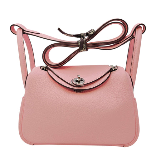 Lindy II Mini Rose Sakura in Clemence Palladium hardware