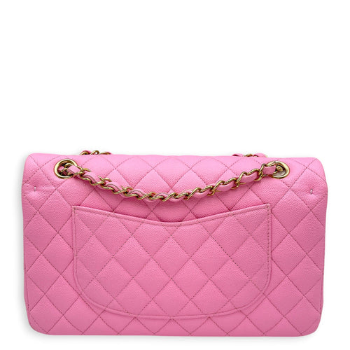 Classic Flap Medium Pink Shoulder Bag in Caviar Leather Gold hardware CL2608-22866 2