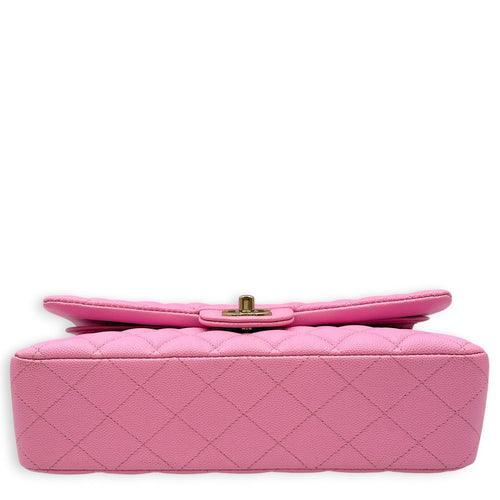 Classic Flap Medium Pink Shoulder Bag in Caviar Leather Gold hardware CL2608-22866 5