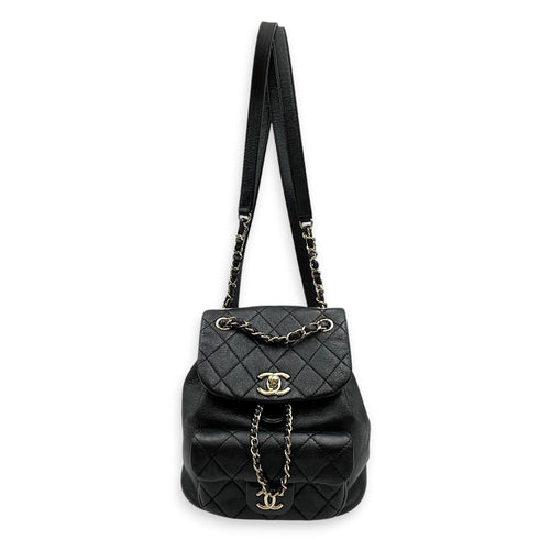 Duma Black Backpack in Calfskin Gold hardware CL2608-22867 1