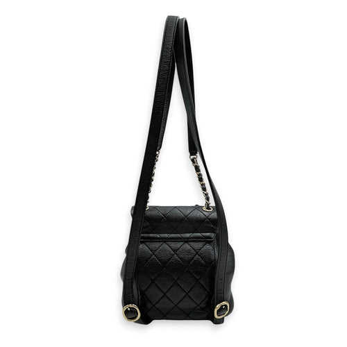 Duma Black Backpack in Calfskin Gold hardware CL2608-22867 2