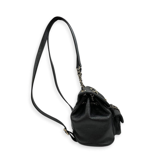 Duma Black Backpack in Calfskin Gold hardware CL2608-22867 3