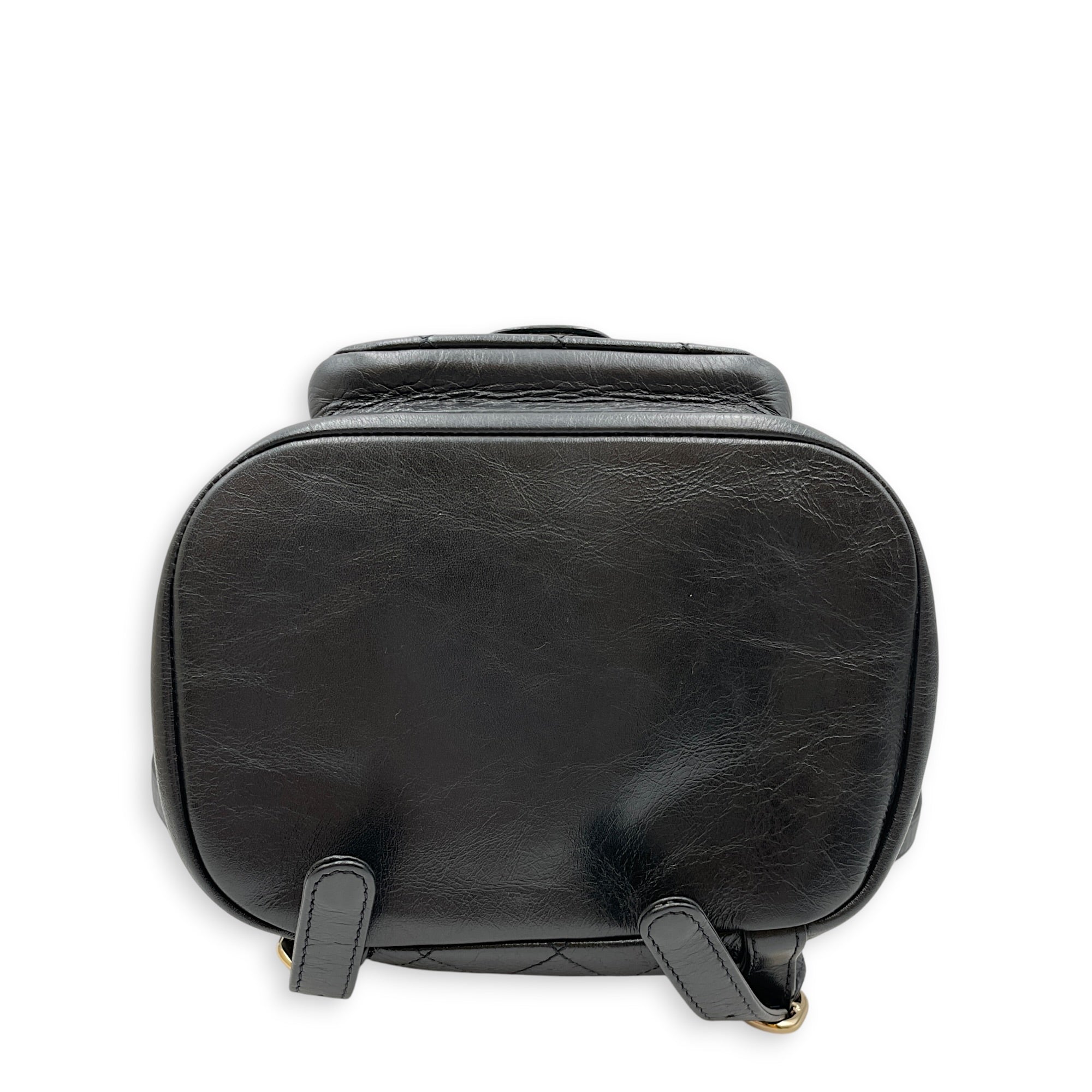 Duma Black Backpack in Calfskin Gold hardware CL2608-22867 5