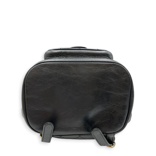 Duma Black Backpack in Calfskin Gold hardware CL2608-22867 5