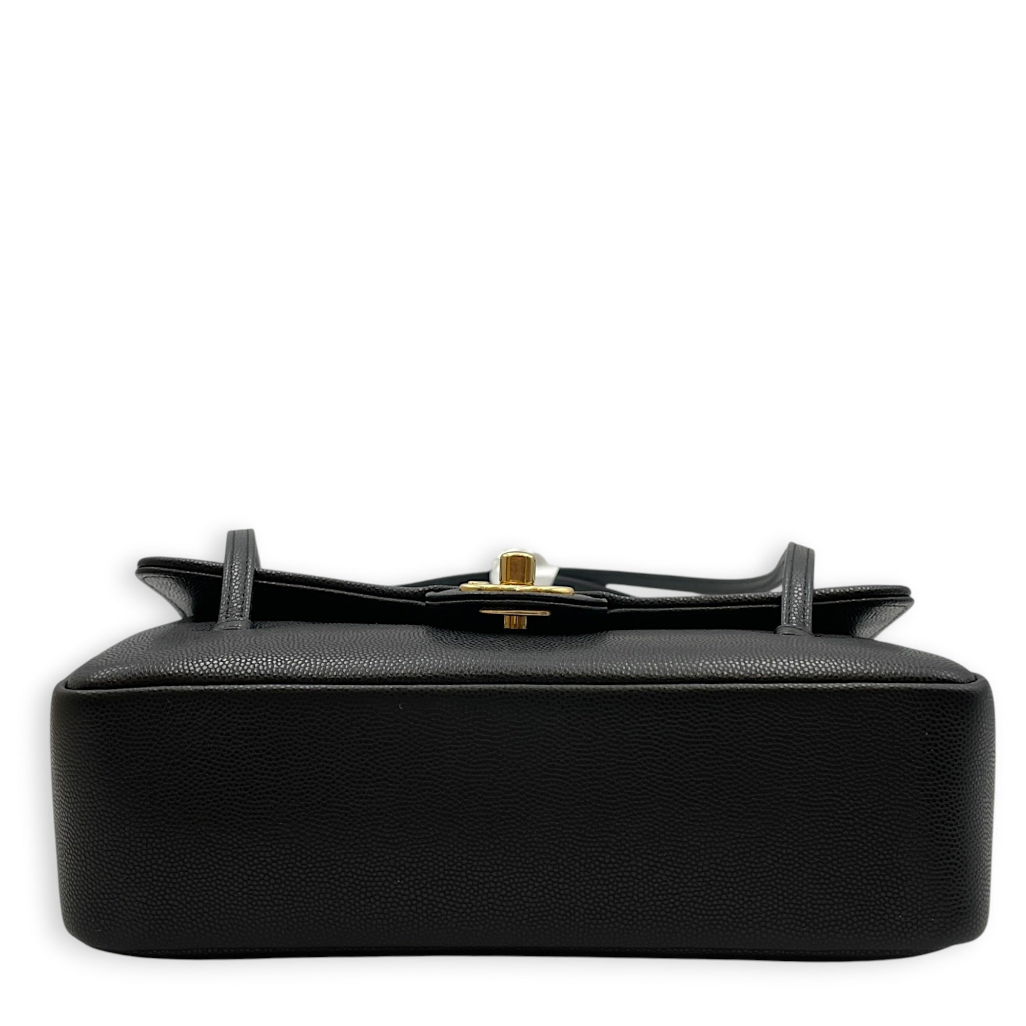 Preppy Coco Small Black Shoulder Bag in Calfskin Gold hardware CL2608-22868 5