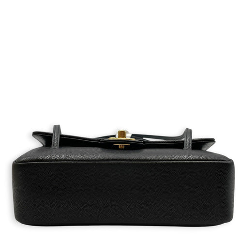 Preppy Coco Small Black Shoulder Bag in Calfskin Gold hardware CL2608-22868 5