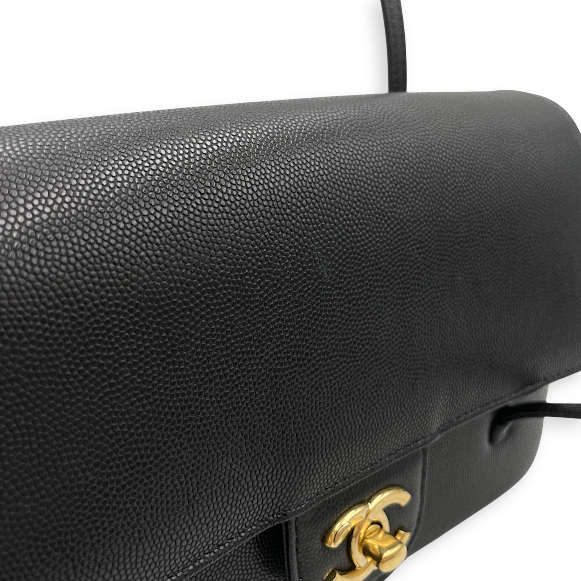 Preppy Coco Small Black Shoulder Bag in Calfskin Gold hardware CL2608-22868 8