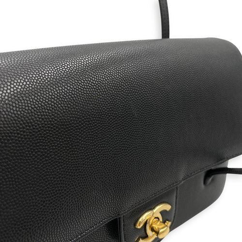 Preppy Coco Small Black Shoulder Bag in Calfskin Gold hardware CL2608-22868 8