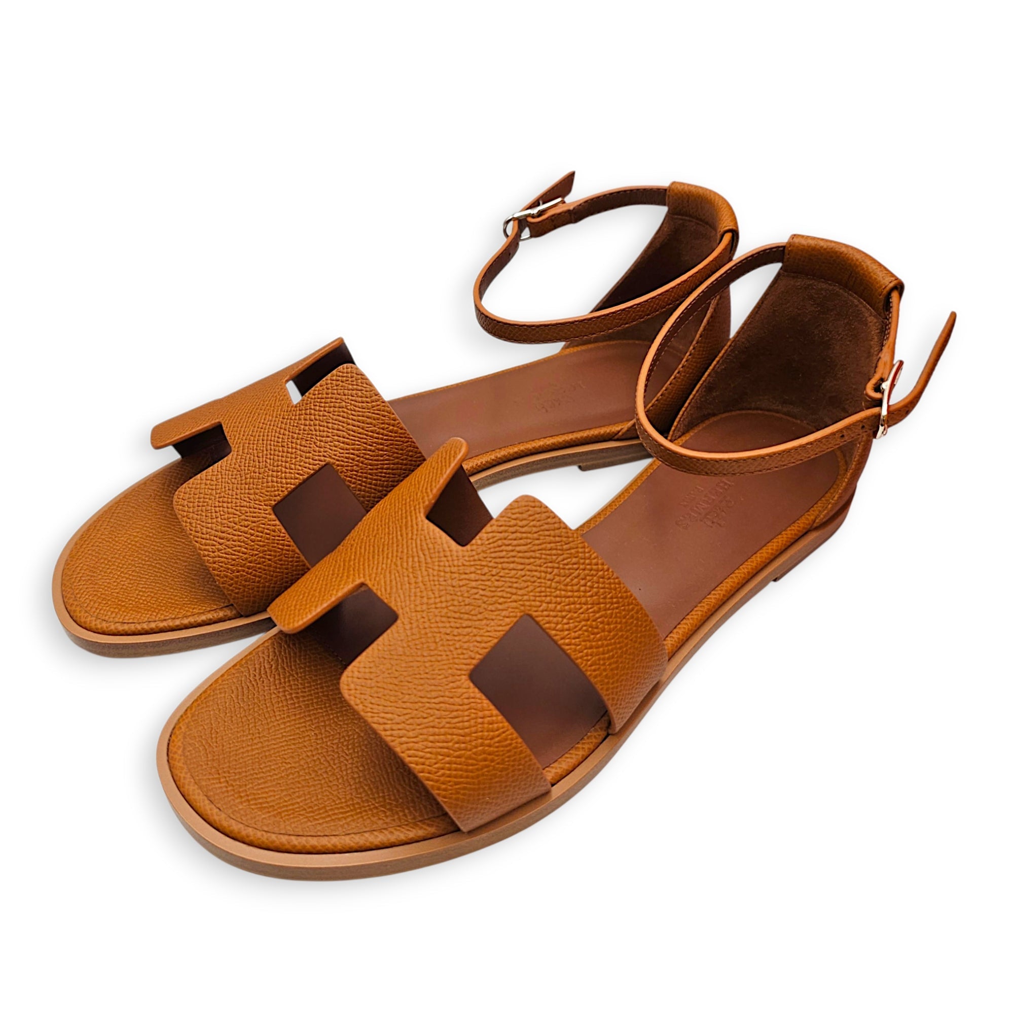 Santorini  38.5 Gold Sandals in Epsom CL2608-22870 2
