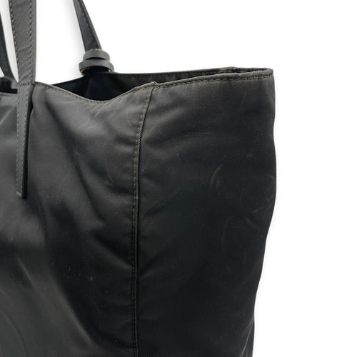 Comic Patch Black Tote Bag in Re-Nylon Silver hardware CL2608-22871 14