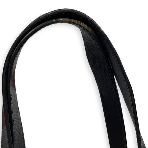 Comic Patch Black Tote Bag in Re-Nylon Silver hardware CL2608-22871 15