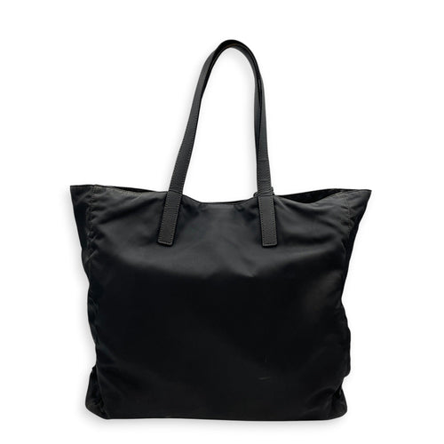 Comic Patch Black Tote Bag in Re-Nylon Silver hardware CL2608-22871 2