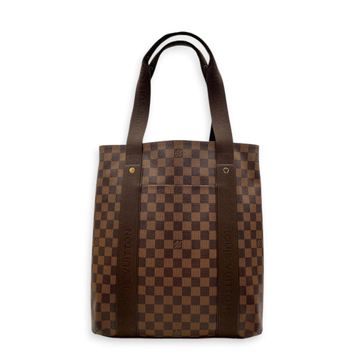 Damier Ebene Cabas Beaubourg Brown Shoulder Bag in Coated Canvas Gold hardware CL2608-22872 1