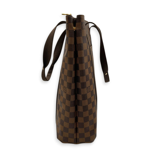 Damier Ebene Cabas Beaubourg Brown Shoulder Bag in Coated Canvas Gold hardware CL2608-22872 3