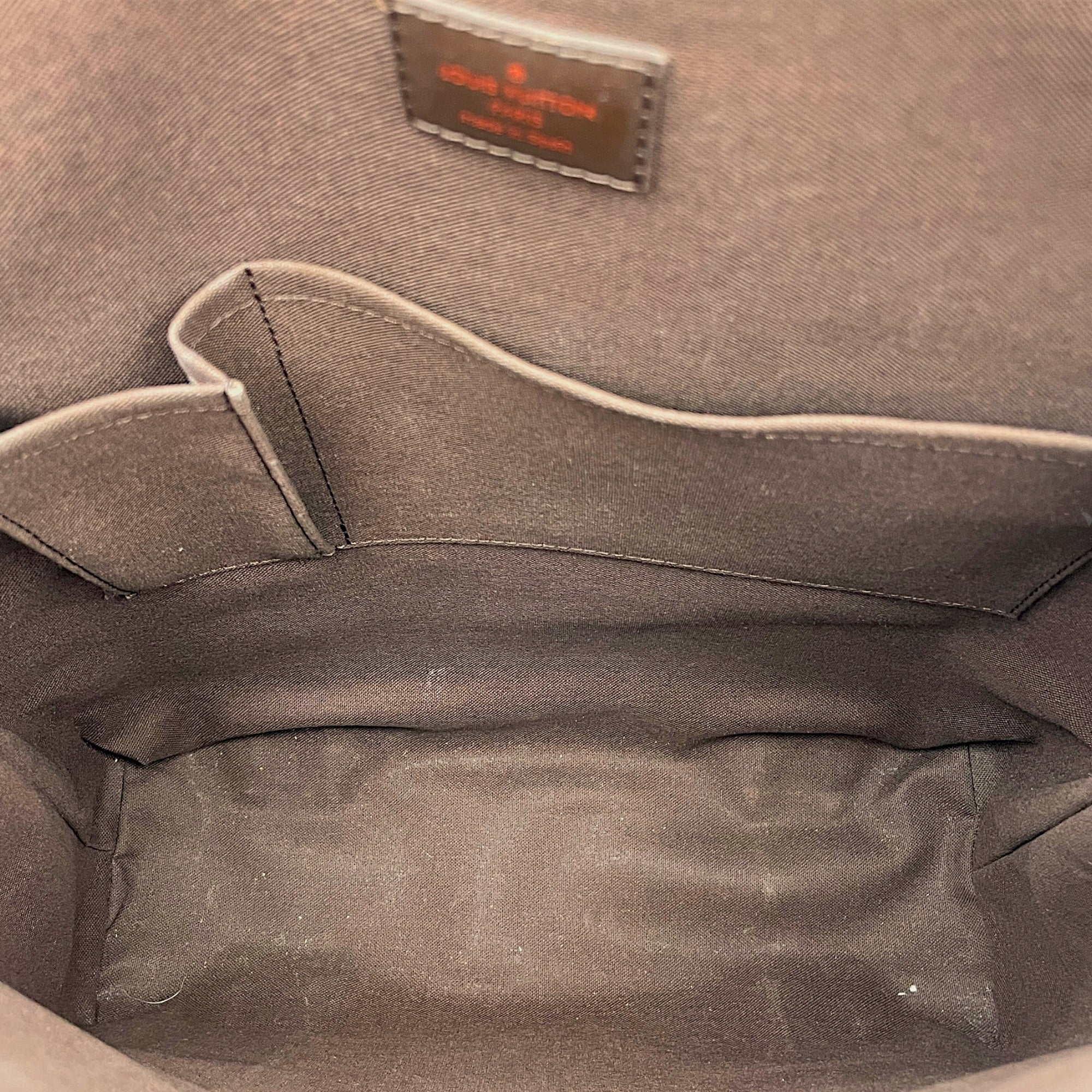 Damier Ebene Cabas Beaubourg Brown Shoulder Bag in Coated Canvas Gold hardware CL2608-22872 6