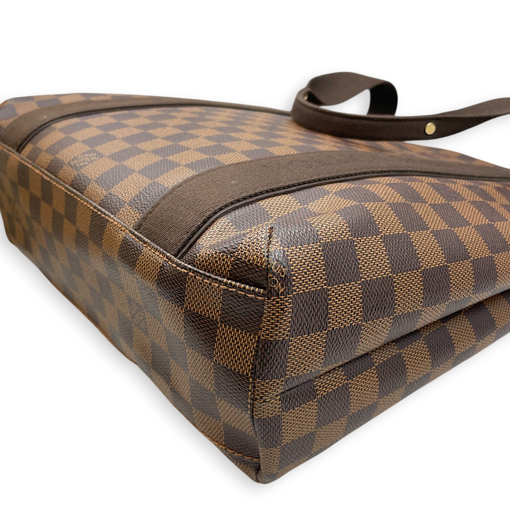Damier Ebene Cabas Beaubourg Brown Shoulder Bag in Coated Canvas Gold hardware CL2608-22872 8