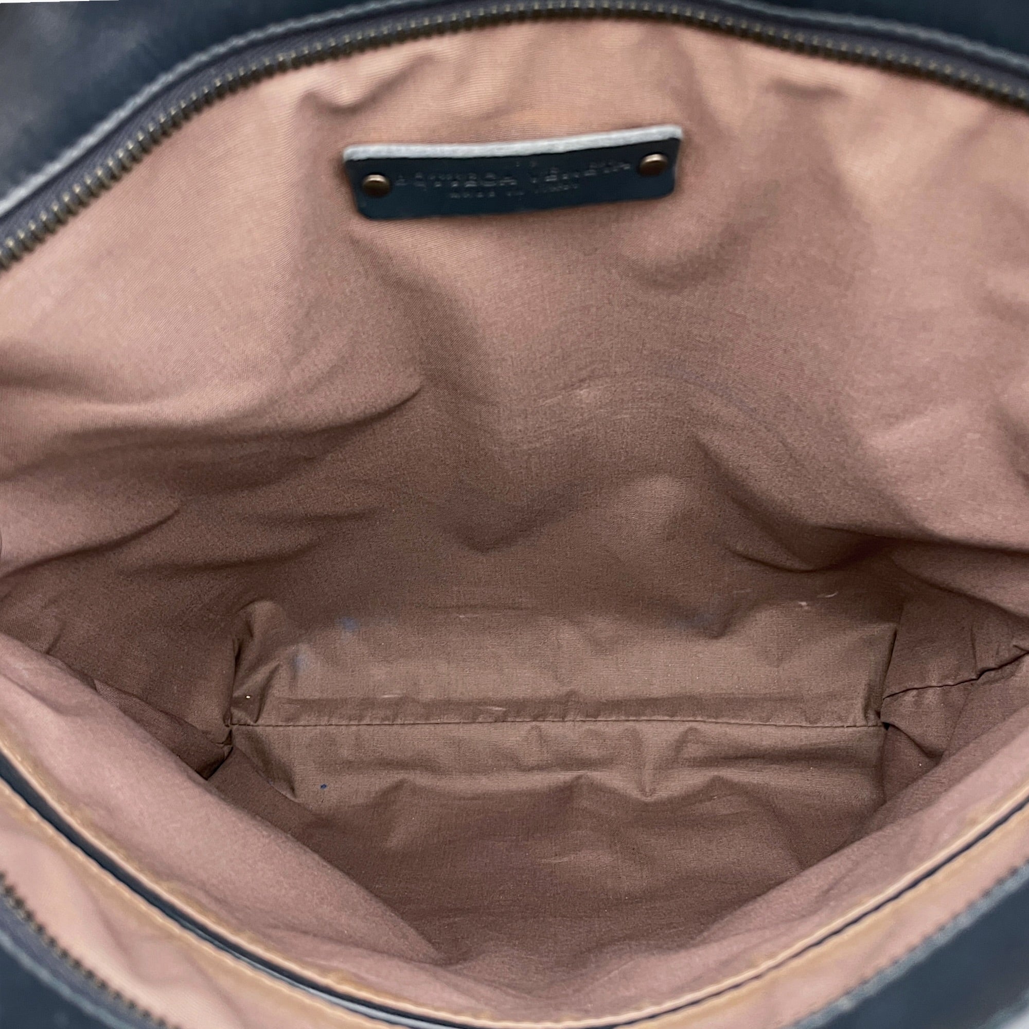 Intrecciato Blue Crossbody Bag in Nappa Leather Gunmetal hardware