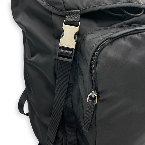 V135 Tessuto Black Backpack in Re-Nylon Silver hardware CL2608-22874 8