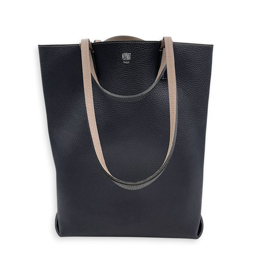 Paris Quattro Reversible 27cm  Black Tote Bag in Taurillon Leather Silver hardware CL2608-22880 12