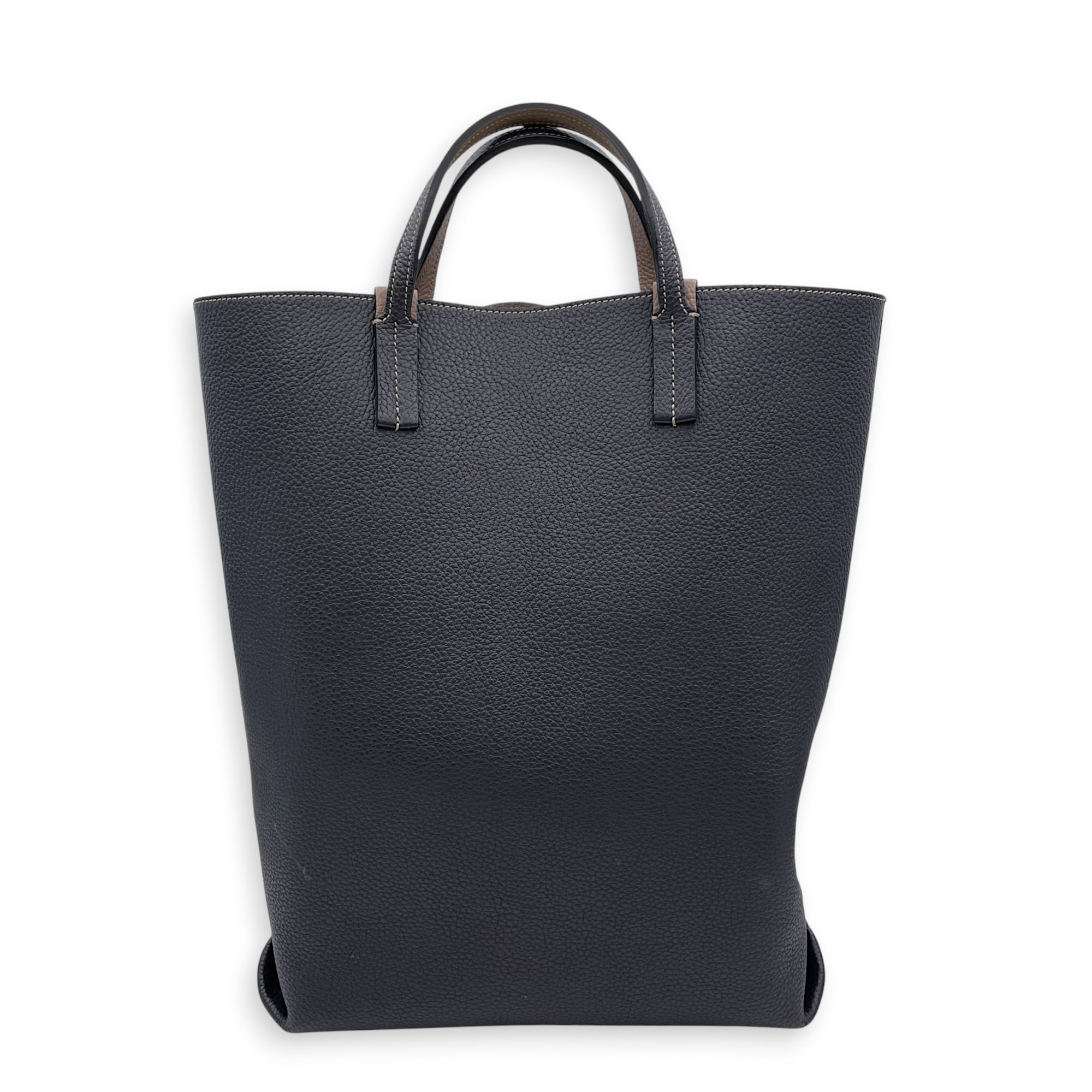 Paris Quattro Reversible 27cm  Black Tote Bag in Taurillon Leather Silver hardware CL2608-22880 2