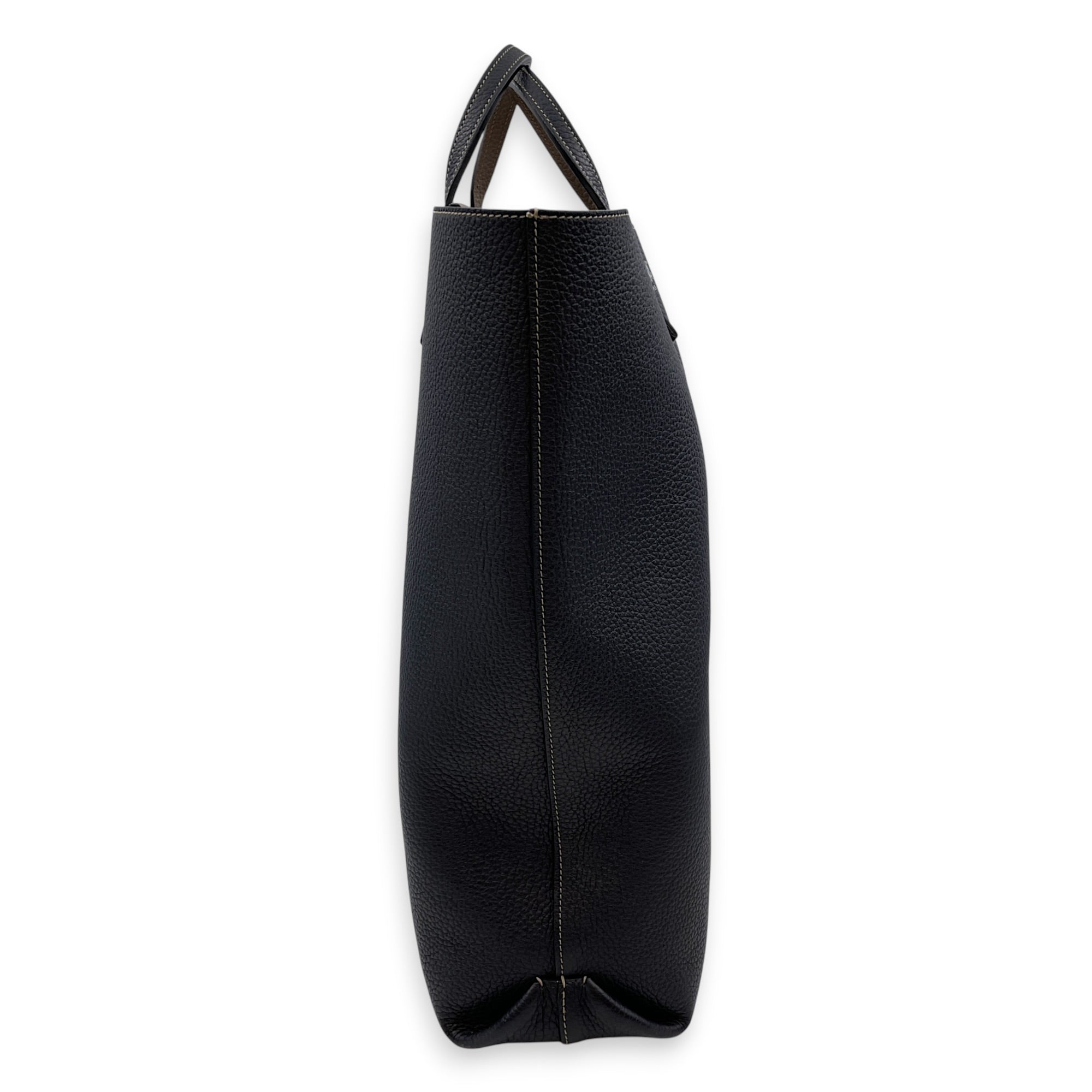 Paris Quattro Reversible 27cm  Black Tote Bag in Taurillon Leather Silver hardware CL2608-22880 3