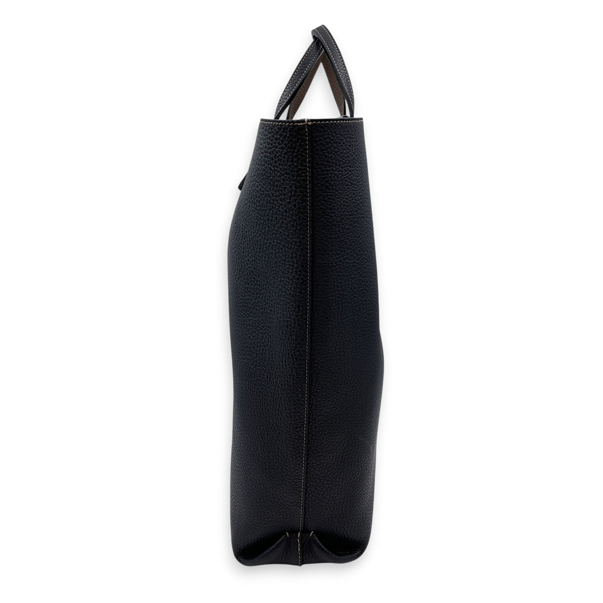Paris Quattro Reversible 27cm  Black Tote Bag in Taurillon Leather Silver hardware CL2608-22880 4