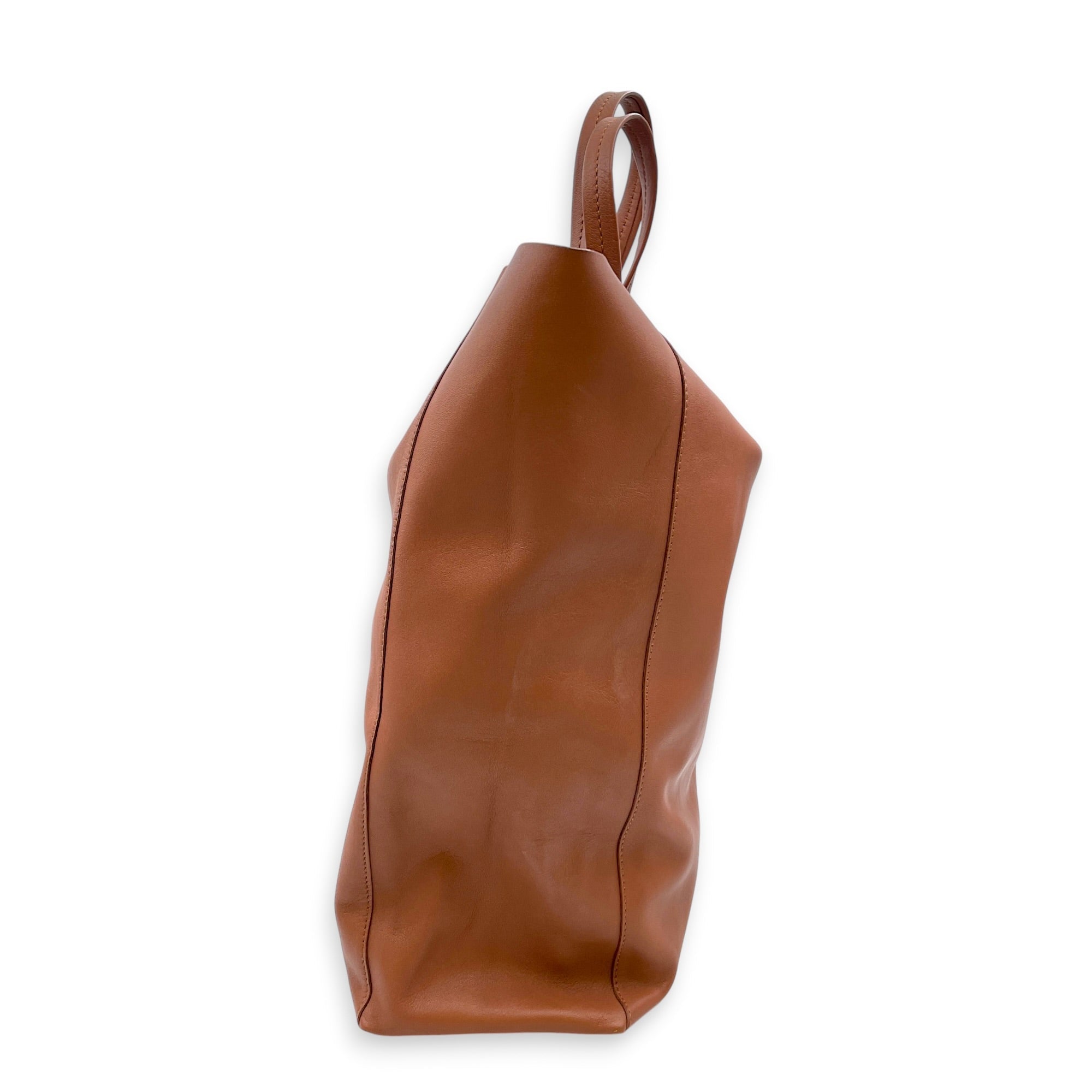 Cabas Vertical 30cm Brown Tote Bag in Calfskin CL2608-22881 4