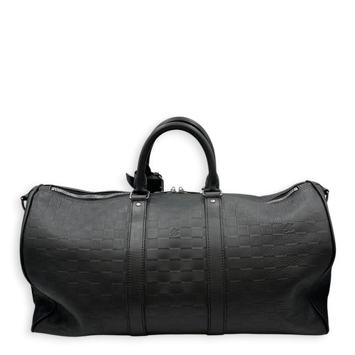 Neo Kendall 50cm Black Duffle Bag in Damier Infini Silver hardware CL2608-22882 1
