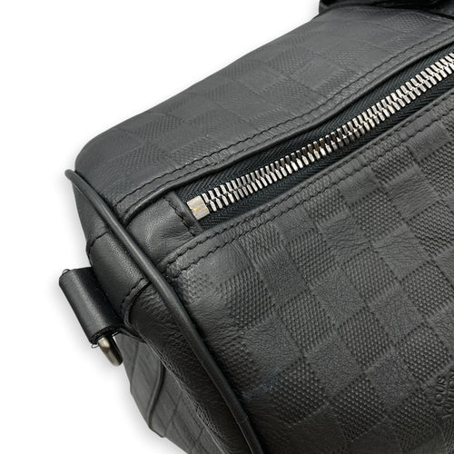 Neo Kendall 50cm Black Duffle Bag in Damier Infini Silver hardware CL2608-22882 10