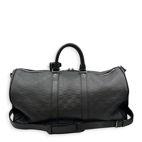 Neo Kendall 50cm Black Duffle Bag in Damier Infini Silver hardware CL2608-22882 11