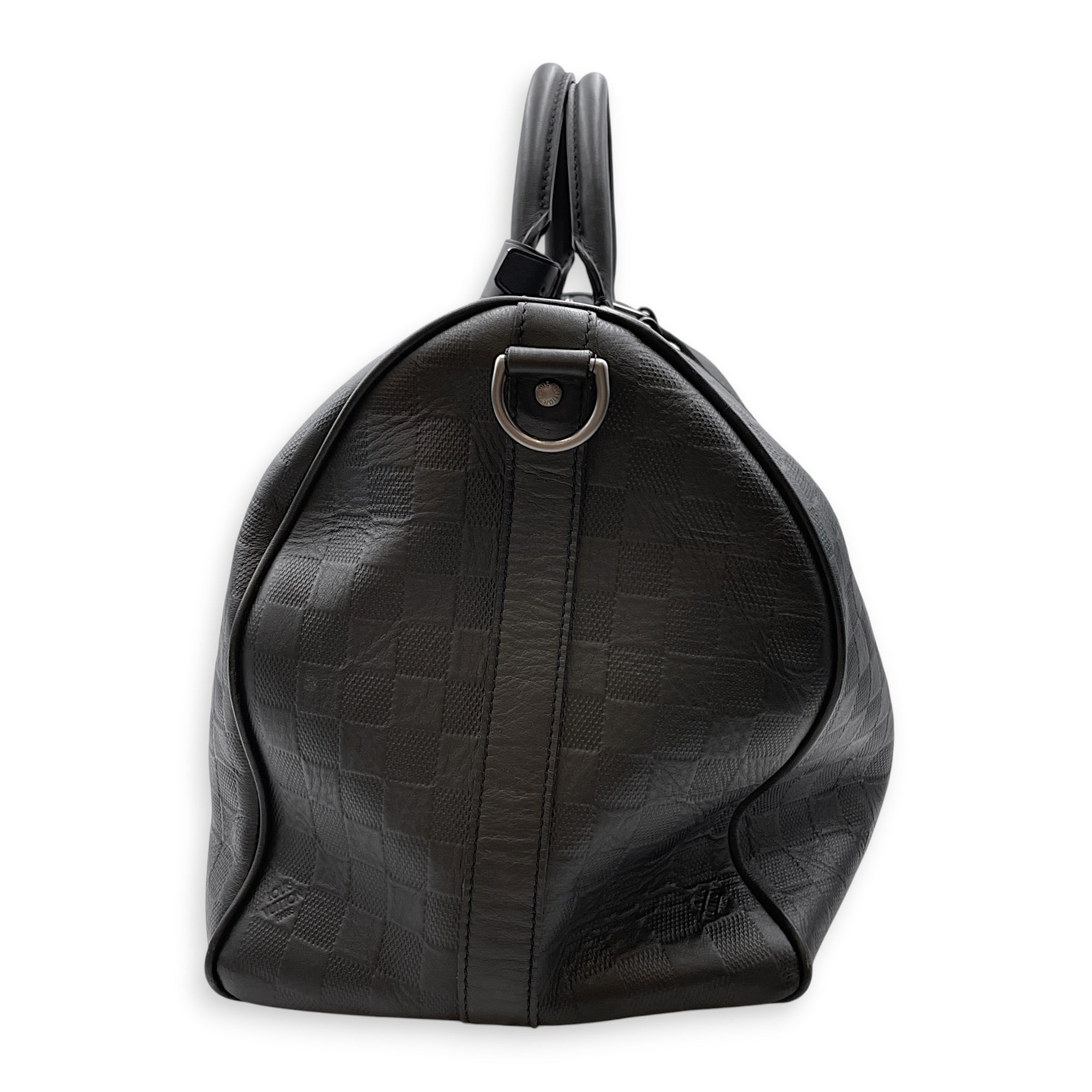 Neo Kendall 50cm Black Duffle Bag in Damier Infini Silver hardware CL2608-22882 3