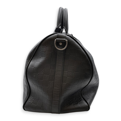 Neo Kendall 50cm Black Duffle Bag in Damier Infini Silver hardware CL2608-22882 3