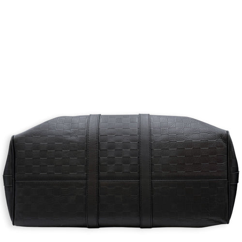 Neo Kendall 50cm Black Duffle Bag in Damier Infini Silver hardware CL2608-22882 5