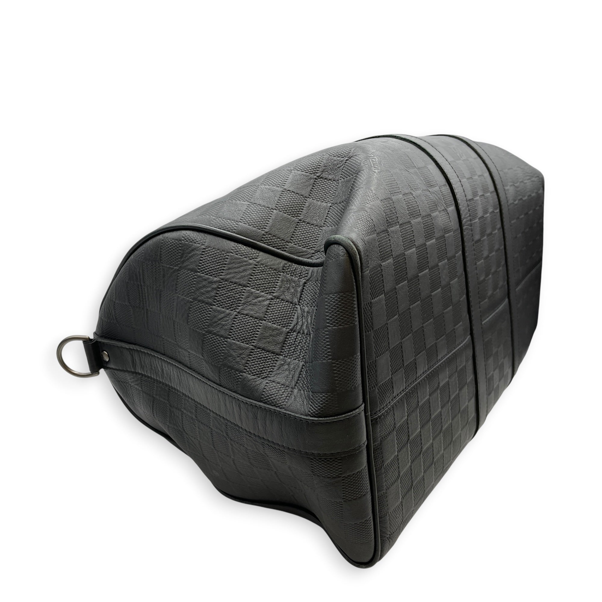 Neo Kendall 50cm Black Duffle Bag in Damier Infini Silver hardware CL2608-22882 8