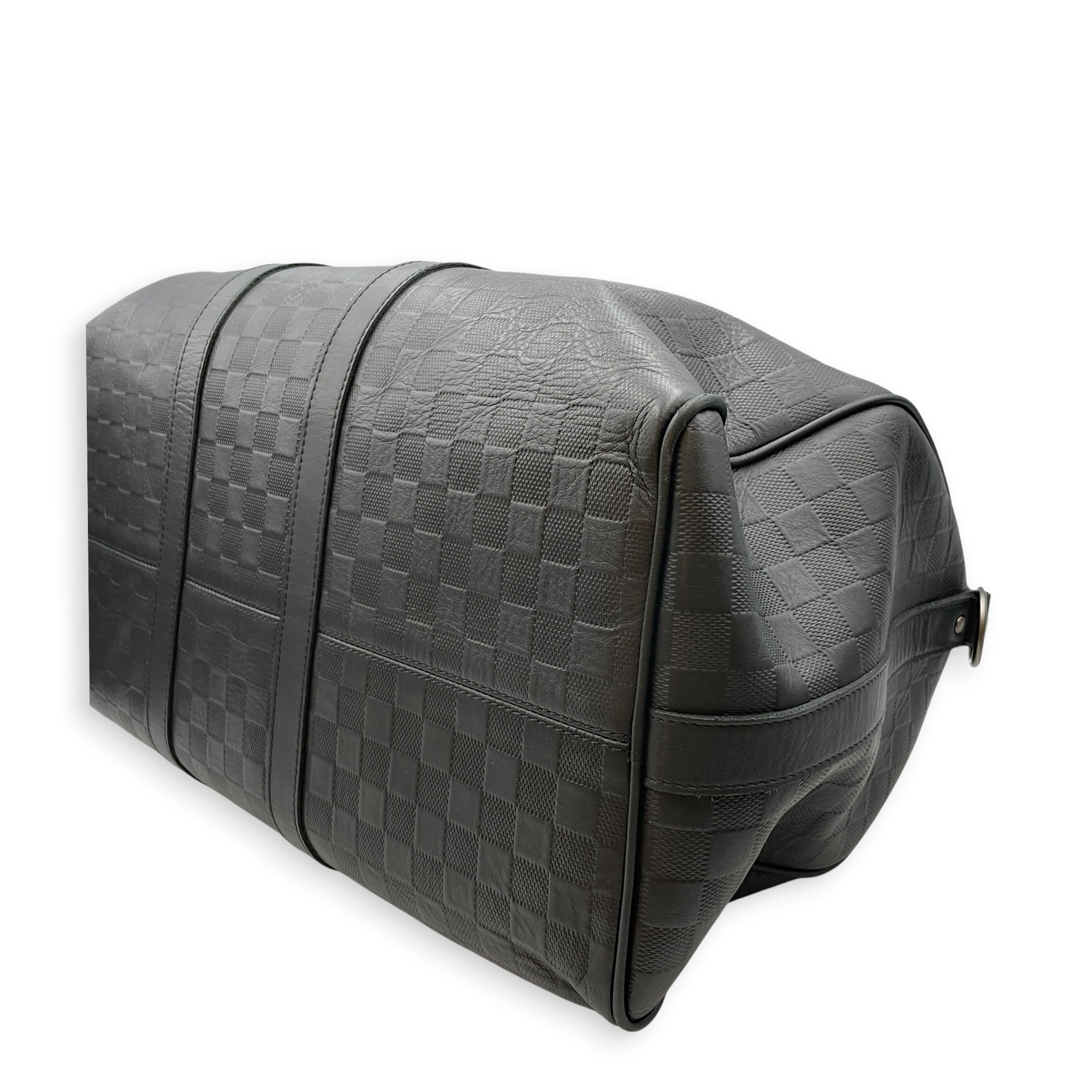 Neo Kendall 50cm Black Duffle Bag in Damier Infini Silver hardware CL2608-22882 9