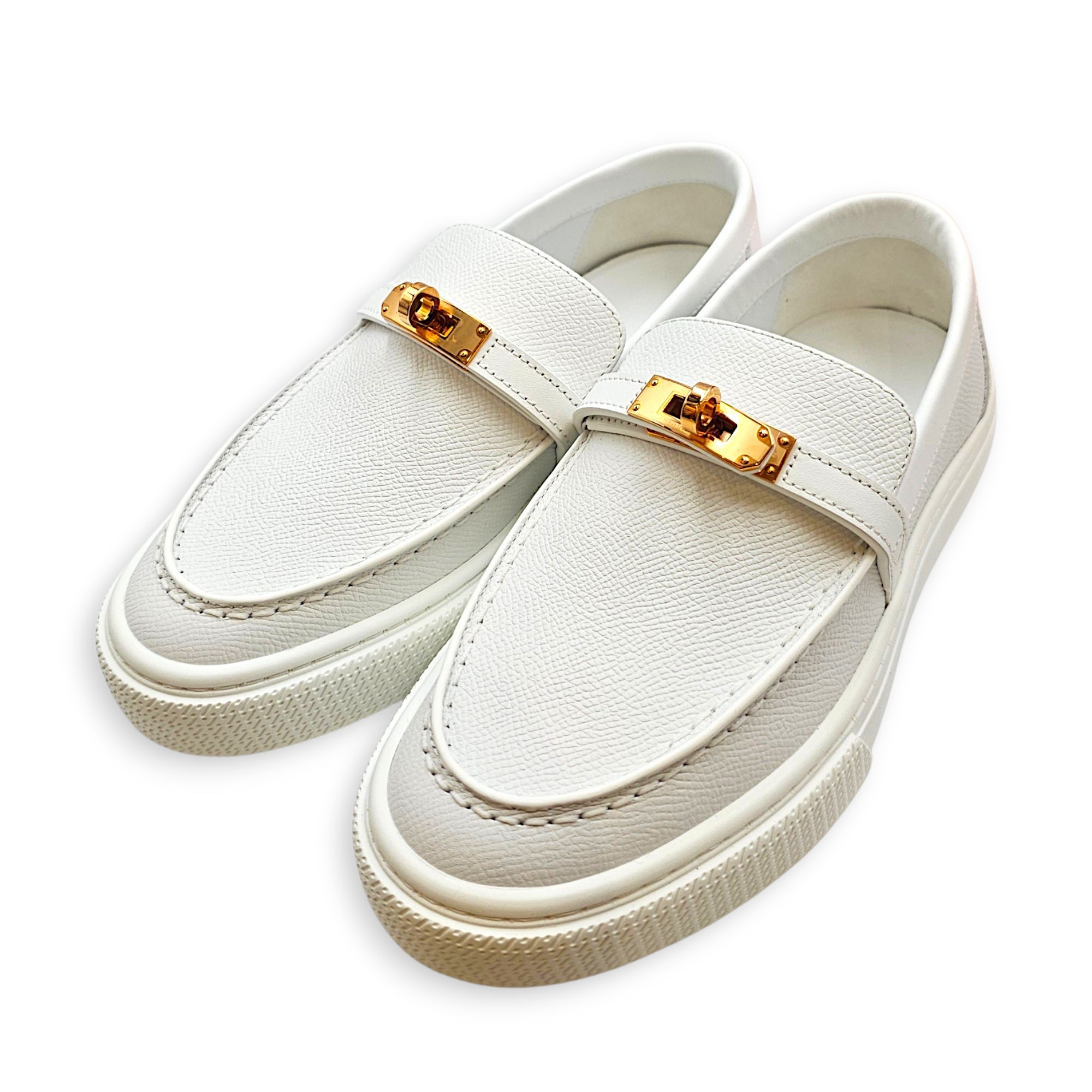 Game  36.5 Blanc Sneakers in Epsom Rose Gold hardware CL2608-22884 3