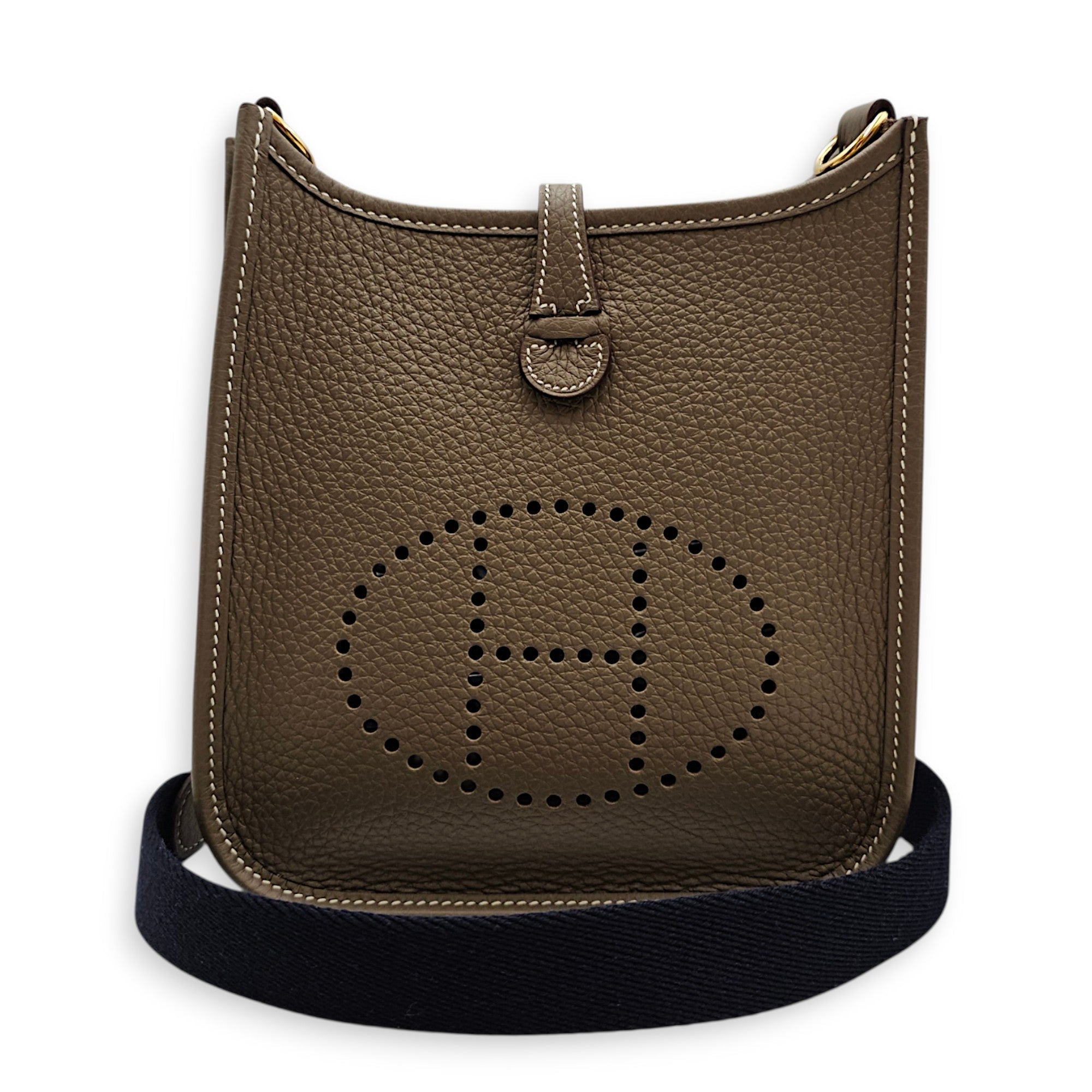 Evelyne Mini Etoupe in Clemence Gold hardware CL2608-22887 3