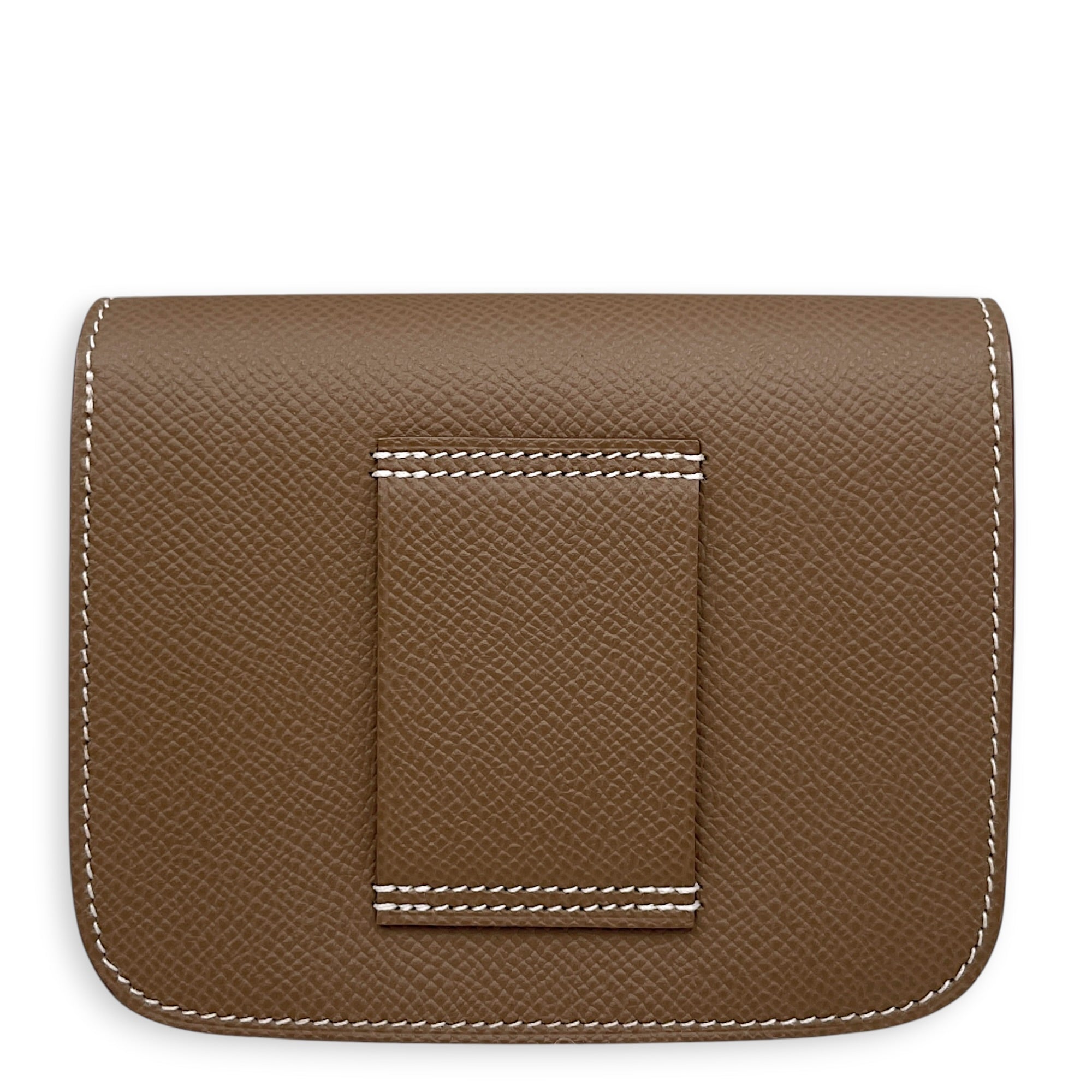 Constance Slim Etoupe Wallet in Epsom Gold hardware CL2608-22888 2